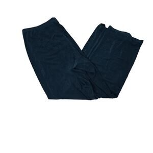 Chicos Travelers Pants Women Teal Blue Slinky Pull On Knit  Liquid Knit 12 - 14